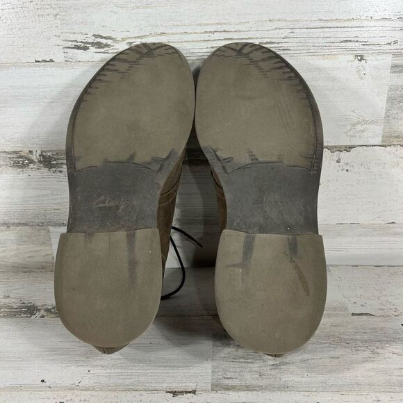 Clarks Mens Leather Lace Up Round Toe Desert Chukka Ankle Boots Brown Size 12 - Picture 7 of 7